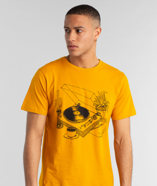 T-Shirt Coffee Vinyl Golden Yellow