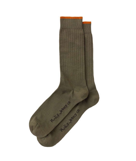 Nudie Jeans Chaussettes Gunnarsson Olive