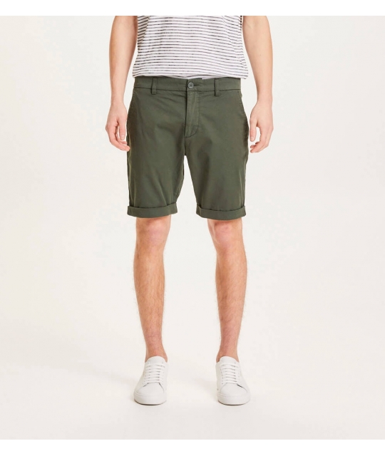 Knowledge Cotton Apparel Short Chuck Poplin Forrest Night