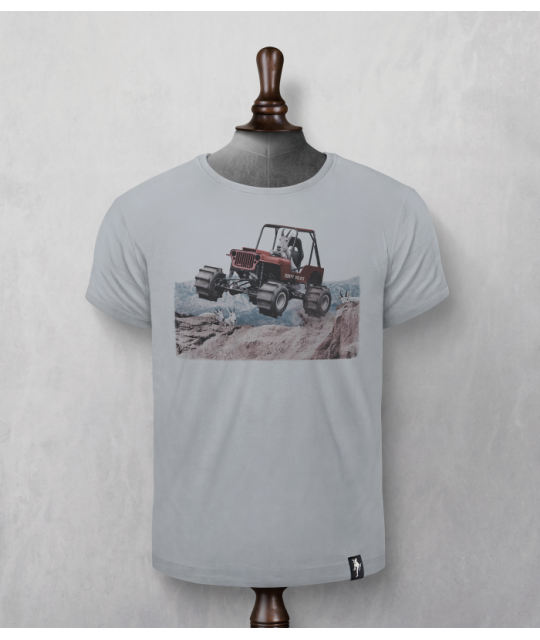 Dirty Velvet T-Shirt Escape Goat Highrise Grey