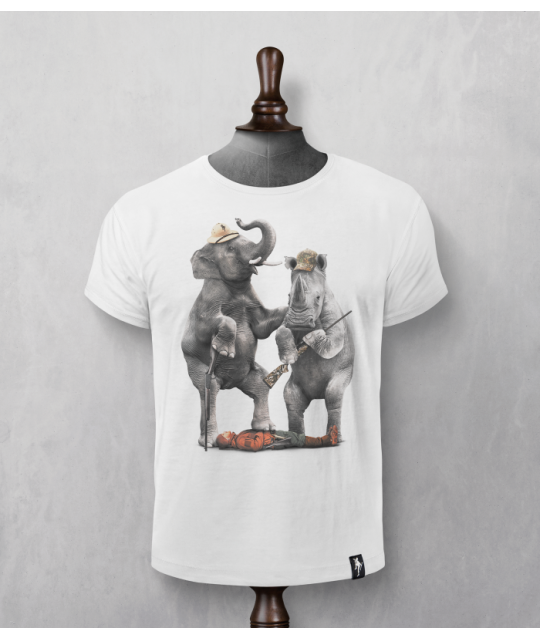 T-Shirt Big Game Hunters Vintage White