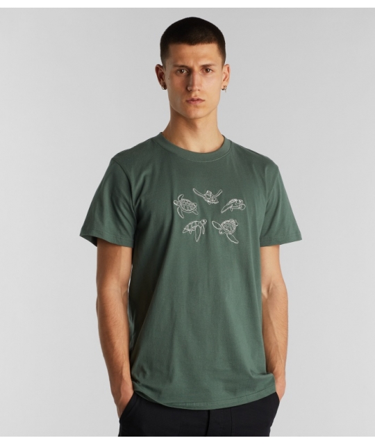 Dedicated T-shirt Stockholm Sea Turtles Forest Green