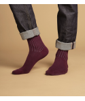 Chaussettes unies Bordeaux
