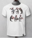 T-shirt March Of The Penguins white vintage