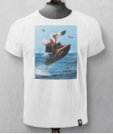 T-shirt Ski Gull white vintage