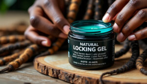 gel de fixation forte naturel conçu spécialement pour maintenir vos locks et dreadlocks en place efficacement tout au long de la journée.