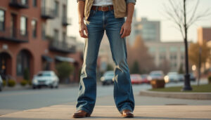 découvrez notre pantalon patte d'éléphant pour homme alliant style vintage et tendance mode, parfait pour un look rétro et moderne à la fois.